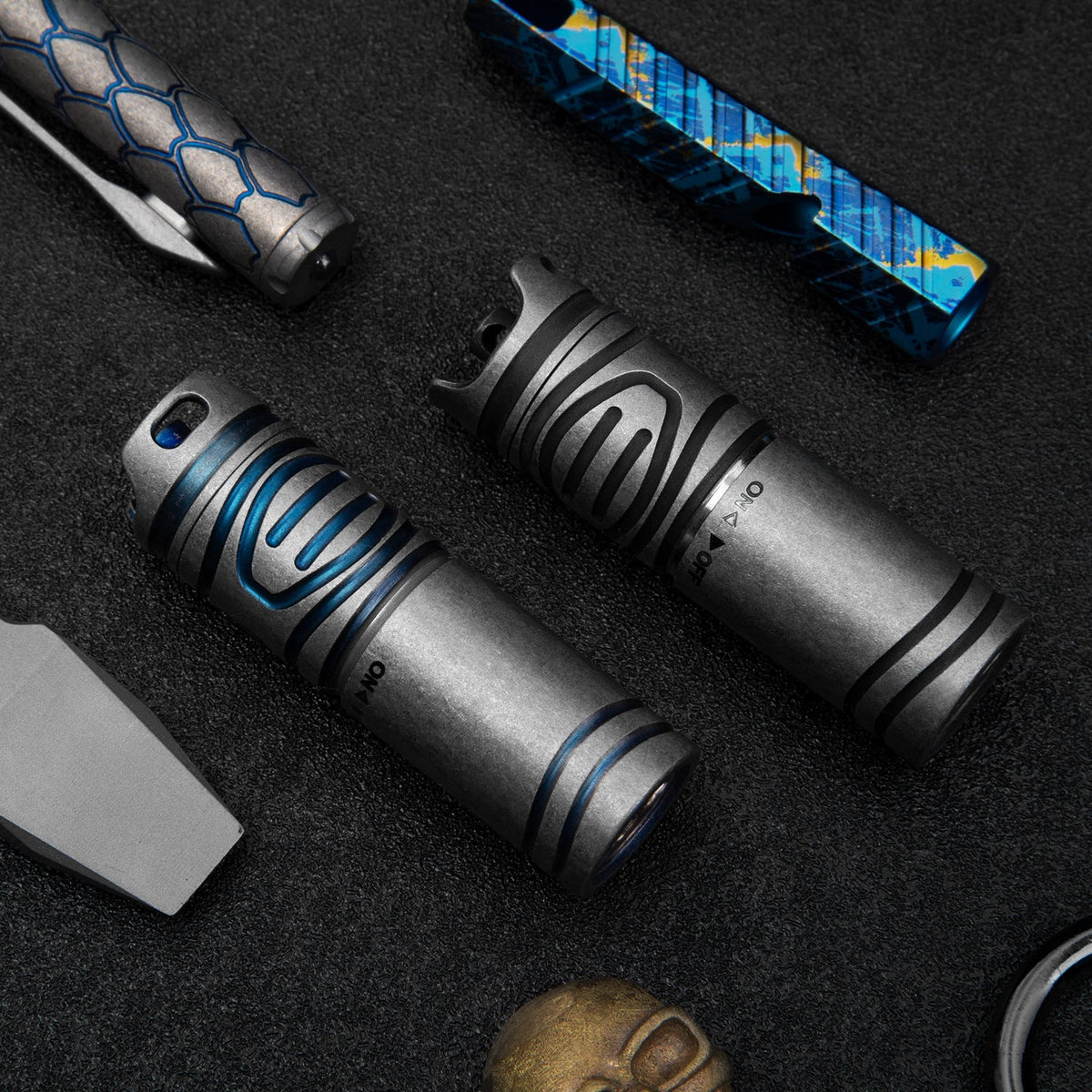 Titanium Alloy Handheld Torch Mini LED Flashlight Portable Outdoor