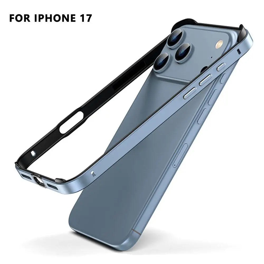 Metal Silicone Border For IPhone 17 Promax Phone Case Hollow Heat Dissipation And Anti Drop Protective Cover Alloy Accessories