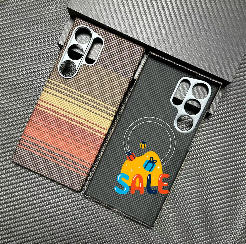 New Genuine Carbon Aramid Fiber Case for Samsung Galaxy S24 Ultra Anti-fall Carbon Fiber Lens Protection Phone Accessory