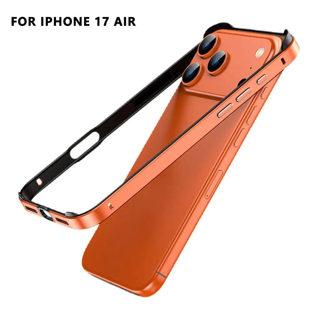 Metal Silicone Border For IPhone 17 Promax Phone Case Hollow Heat Dissipation And Anti Drop Protective Cover Alloy Accessories