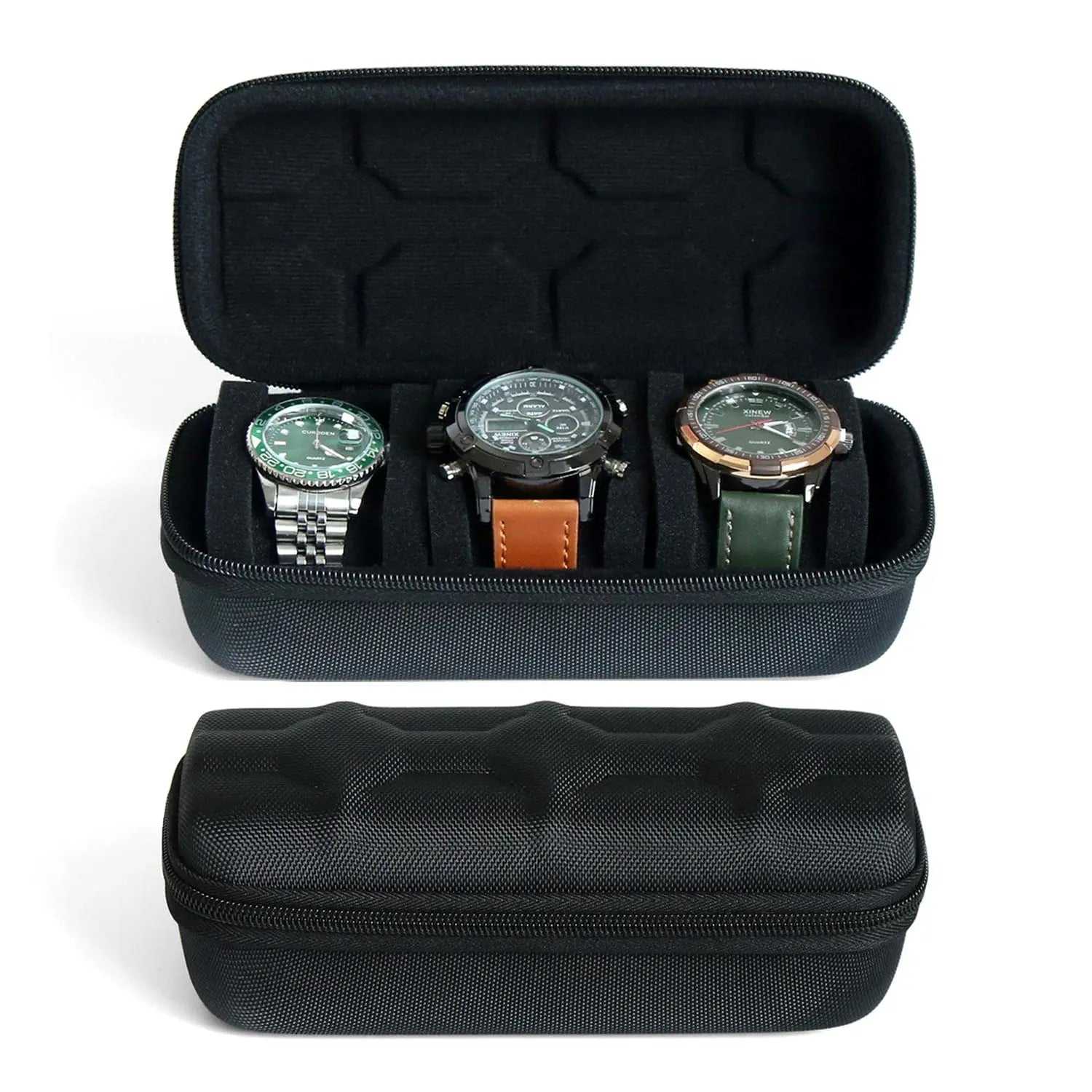 Watch Box Organizer For Men or Women，Watch Travel Case Portable Storage Watch Display Holder for Wristwatches and Smart Watches