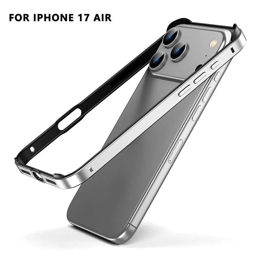 Metal Silicone Border For IPhone 17 Promax Phone Case Hollow Heat Dissipation And Anti Drop Protective Cover Alloy Accessories