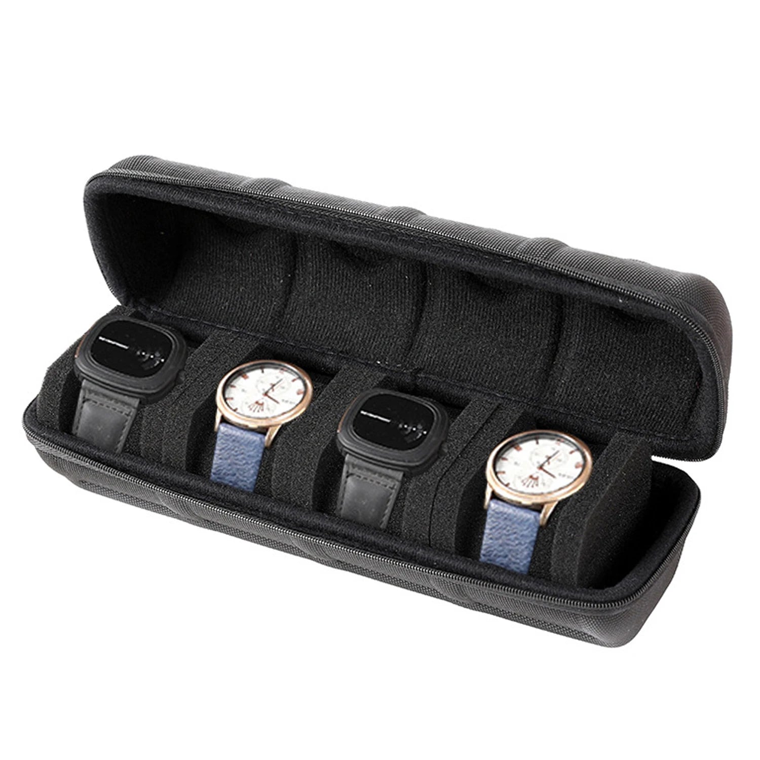 Watch Box Organizer For Men or Women，Watch Travel Case Portable Storage Watch Display Holder for Wristwatches and Smart Watches