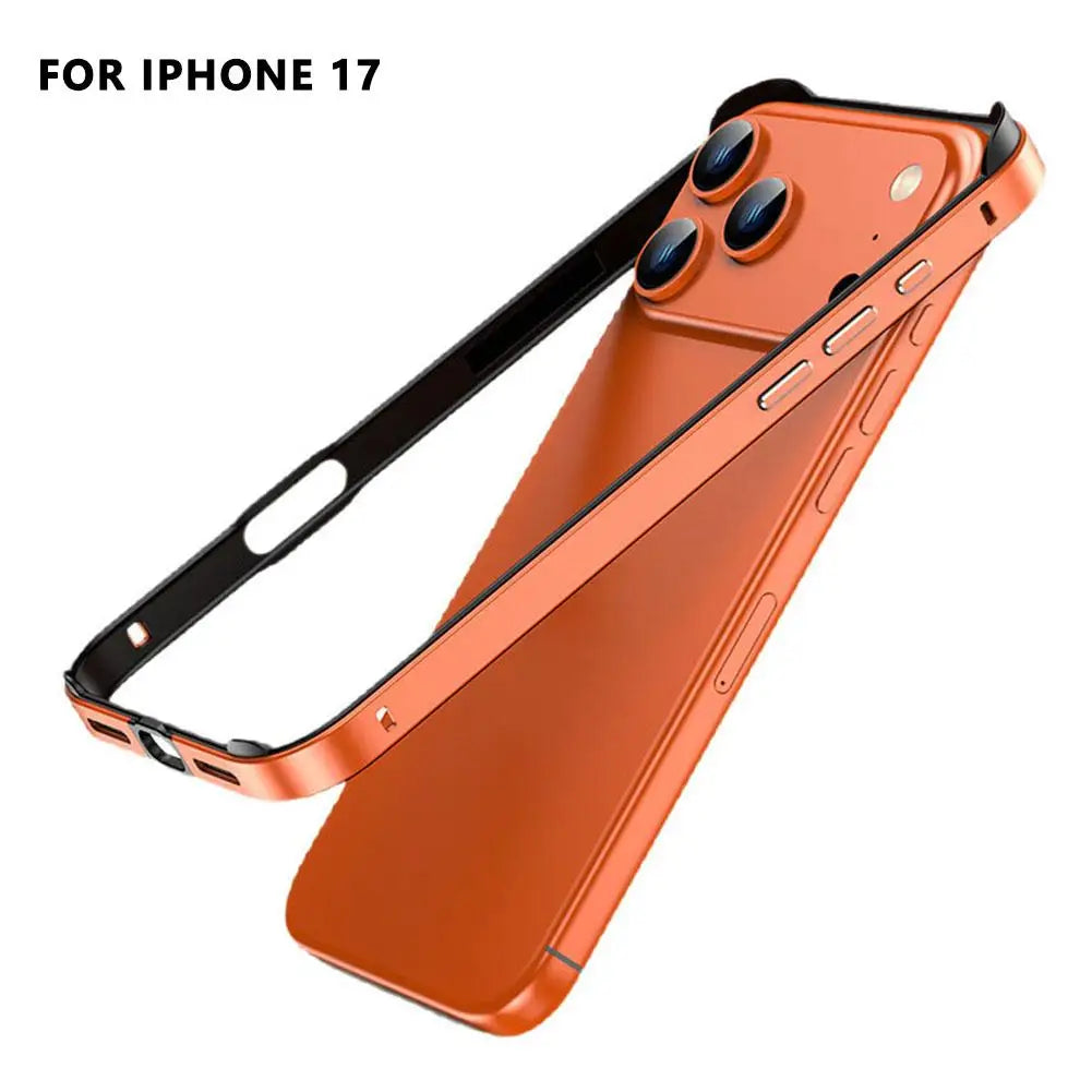 Metal Silicone Border For IPhone 17 Promax Phone Case Hollow Heat Dissipation And Anti Drop Protective Cover Alloy Accessories