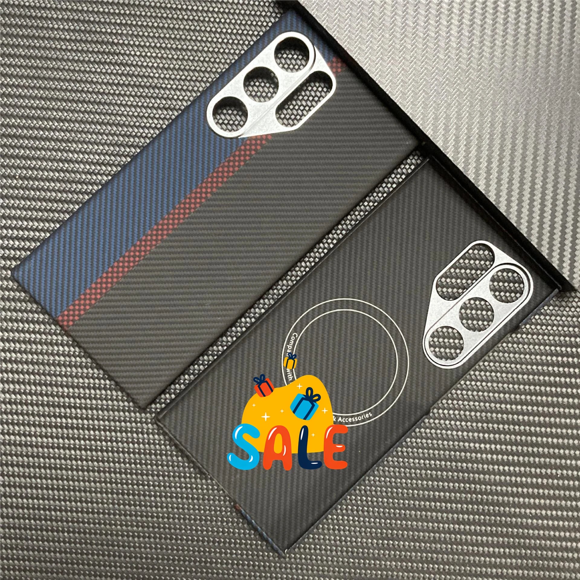 New Genuine Carbon Aramid Fiber Case for Samsung Galaxy S24 Ultra Anti-fall Carbon Fiber Lens Protection Phone Accessory