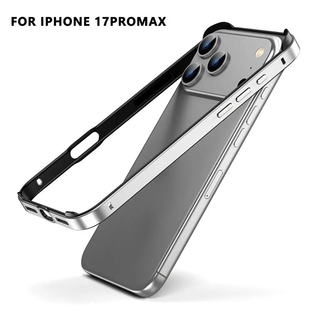 Metal Silicone Border For IPhone 17 Promax Phone Case Hollow Heat Dissipation And Anti Drop Protective Cover Alloy Accessories