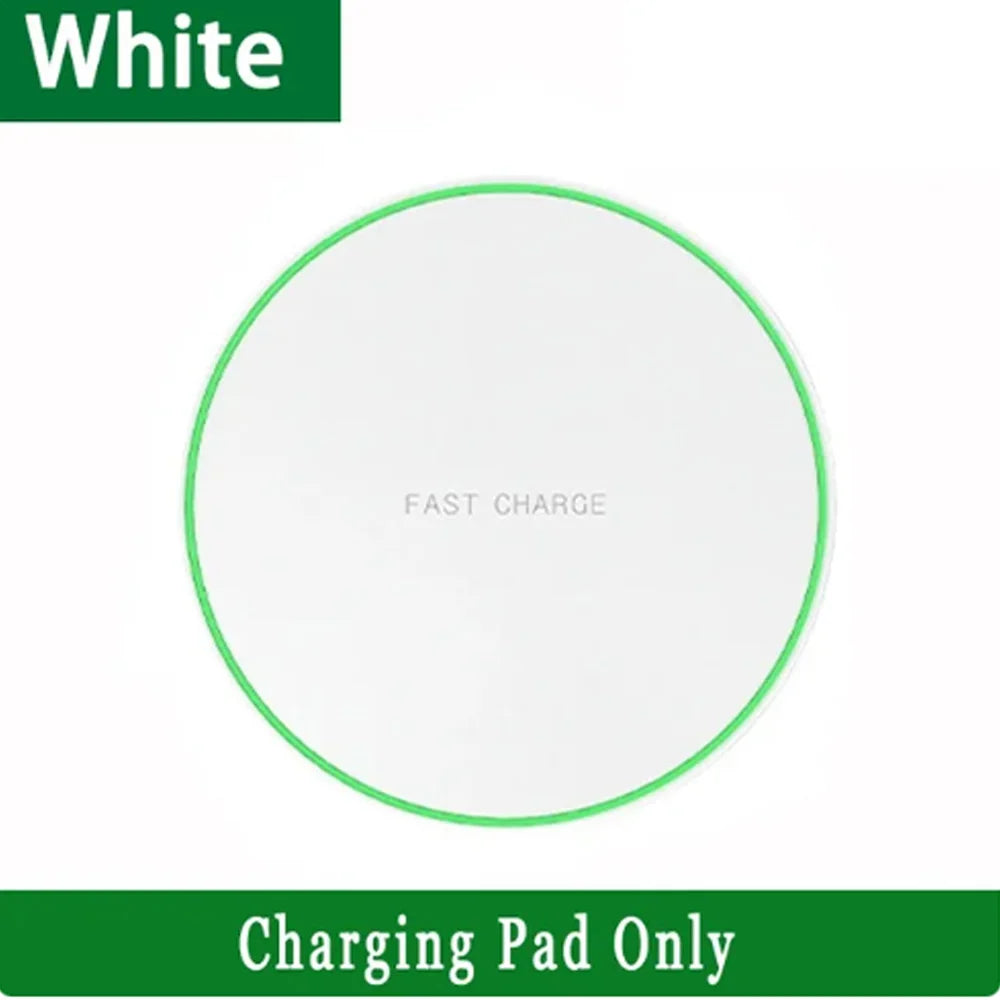 15W Fast Wireless Charger Pad for iPhone17-13Pro/XS Max/Mini/X/XR & Samsung/Xiaomi/Huawei -USB-Powered Induction Charging