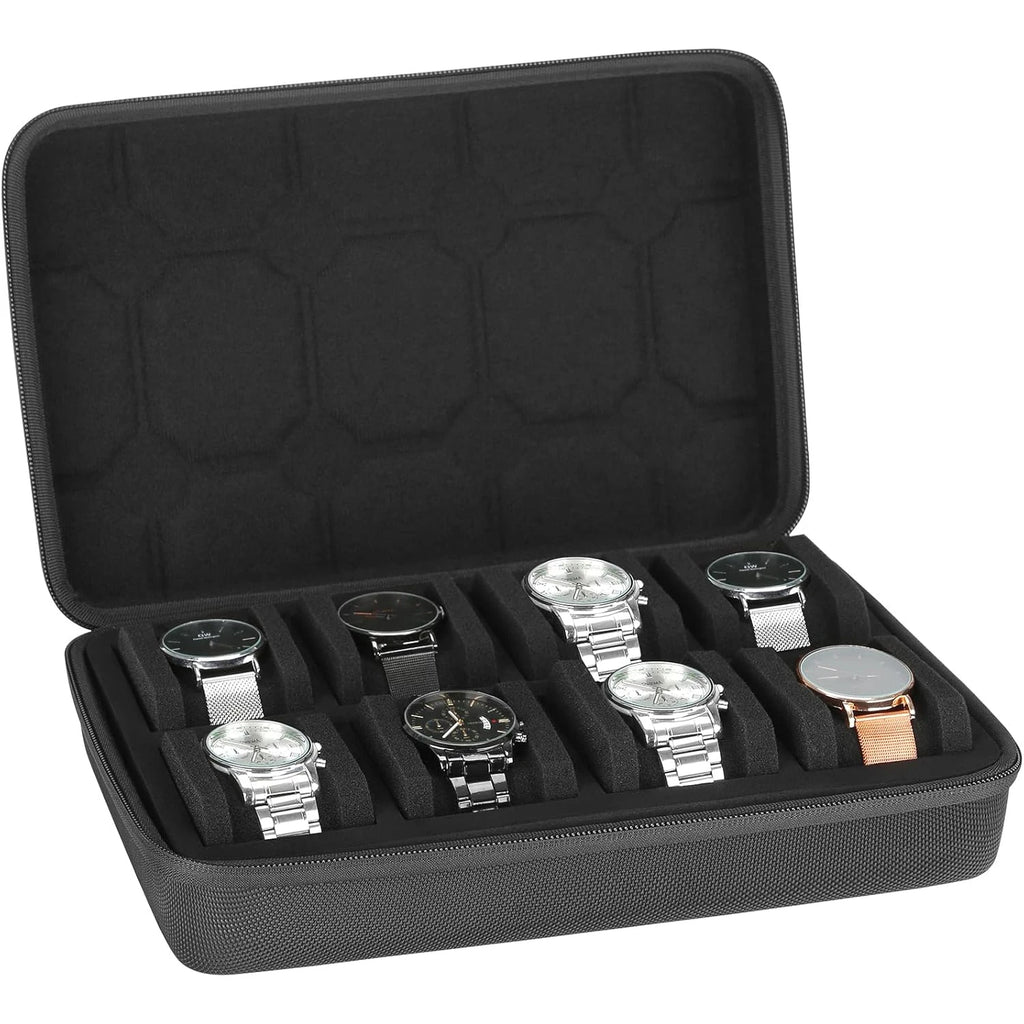 Watch Box Organizer For Men or Women，Watch Travel Case Portable Storage Watch Display Holder for Wristwatches and Smart Watches