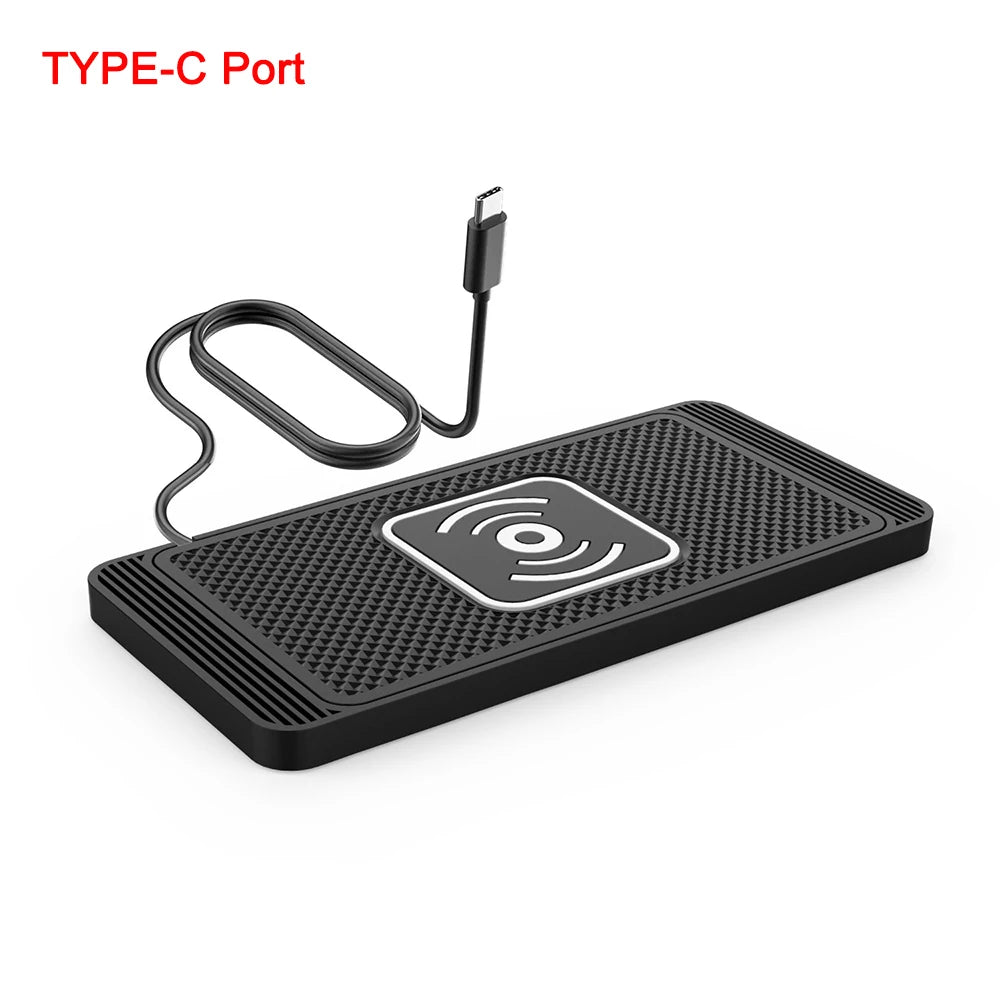 Wireless Charger for Car Fast Charger for Iphone 16 15 14 13 12 Pro Max Samsung Xiaomi Car Wireless Charger Type C Non-slip Pad