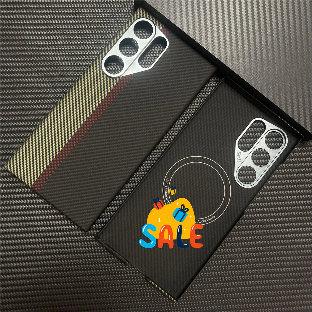 New Genuine Carbon Aramid Fiber Case for Samsung Galaxy S24 Ultra Anti-fall Carbon Fiber Lens Protection Phone Accessory