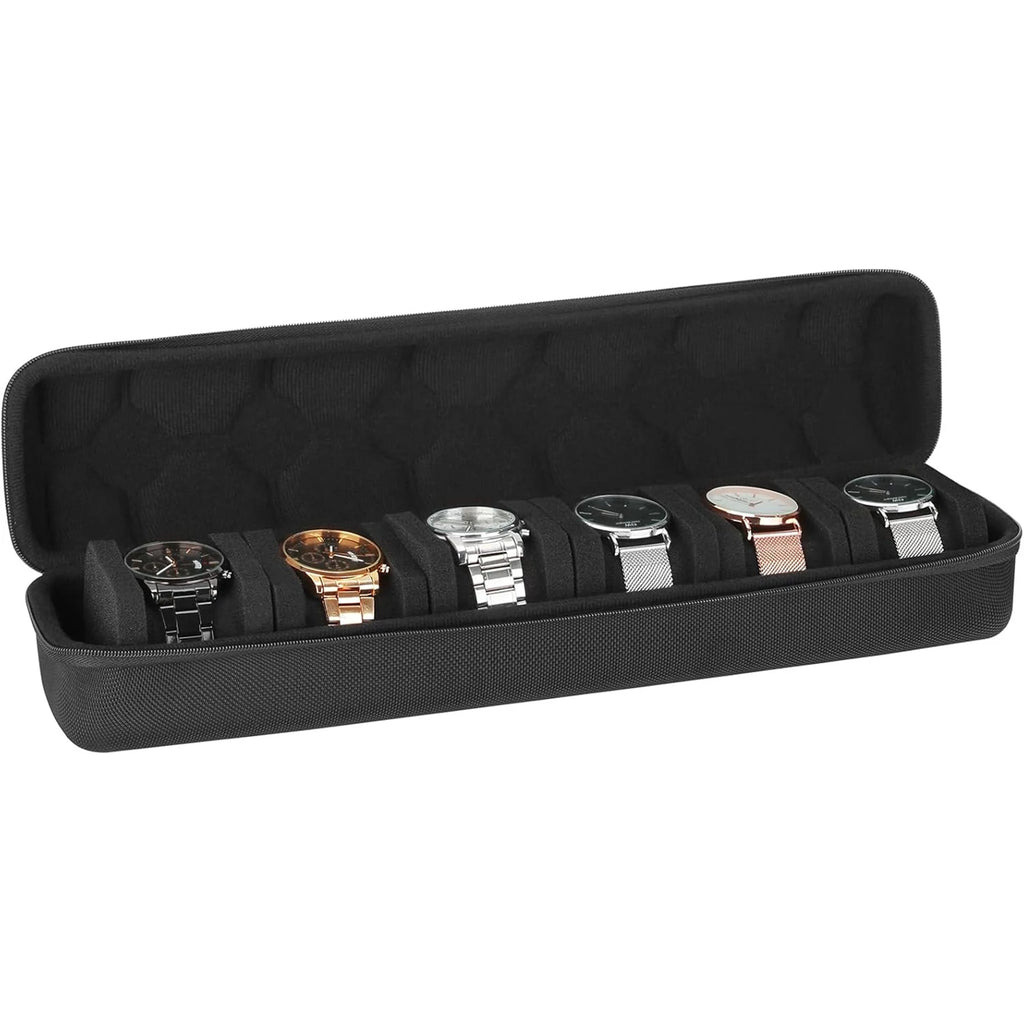 Watch Box Organizer For Men or Women，Watch Travel Case Portable Storage Watch Display Holder for Wristwatches and Smart Watches